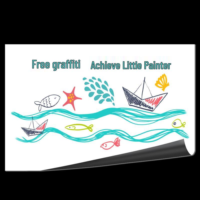 Deli 150x90cm Self-Adhesive Soft Whiteboard