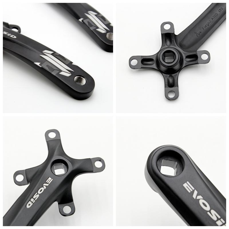 EVOSID Bicycle Crankset 104BCD Mountain Bike Square Hole Crank Aluminum Alloy 170mm MTB Bike Crank 8-12S Chainring 32/34/36/38T