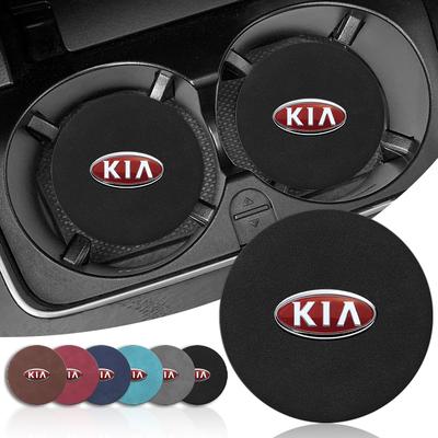 Leder Auto Wasseruntersetzer Rutschfeste Matte Auto Flaschenhalter Einsatzpolster für Ceed Rio Sportage R K2 K3 K4 K5 K6 K7 K8 Soul Opeima Ceed Sorento