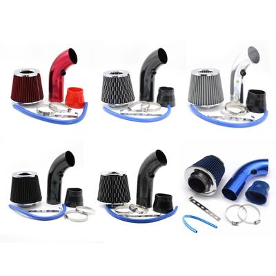 Auto Cold Air Intake Pipe 76mm 3 Inch Universal Turbo Filter Aluminum Automotive Air Filter Induction Flow Hose Pipe Kit