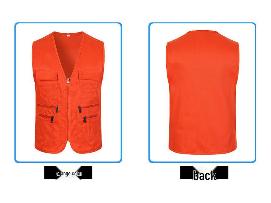 Custom Embroidered Casual Vest for Outdoor Volunteer Activities and Events