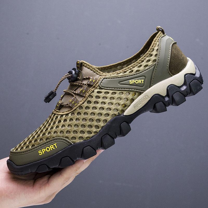

Мужская повседневная обувь больших размеров, дышащая, нескользящая и износостойкая, повседневная спортивная обувь для вождения, мужская, трансграничная 44 зелёный