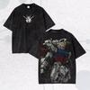 Strike Gundam Kanji Printed Tshirt Mens and Womens Washed Tshirt High Quality Vintage Cotton Tshirt Harajuku YK Tops