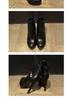 Women's Korean Style Platform Stiletto Ankle Boots - Versatile Autumn/Winter Cotton High Heels
