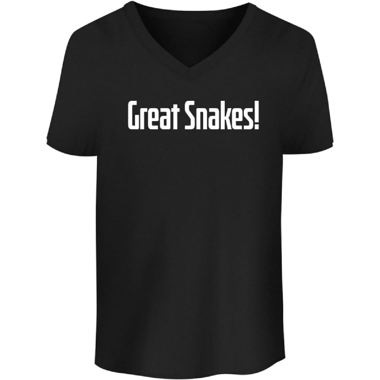BH Cool Designs Great Snakes! - Men s Soft & Comfortable V-Neck T-Shirt CP05 Black S