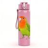 1PC Green Parrot Bird Portrait 750ml Color Plastic Sports Water Bottle Leakproof Flip Straw Lid Suitable for Sports Office Home Use
