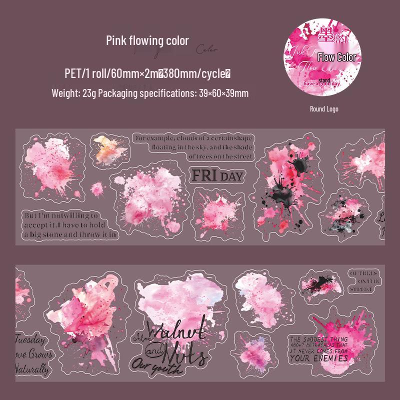 

Iridescent PET Tape Stickers: Die-Cut, Waterproof, Decorative for Journals and DIY Projects