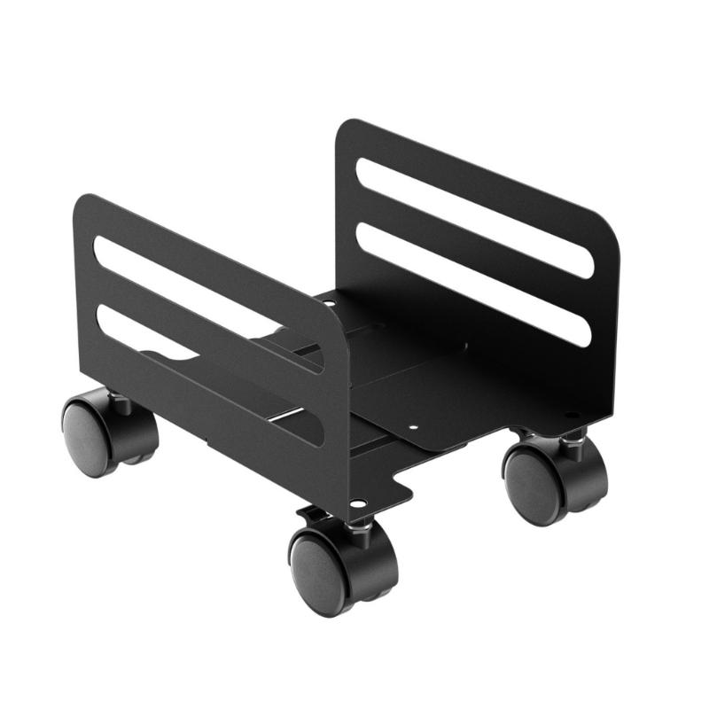 Heavy Duty Adjustable Computer Tower Stand Steel Rolling Cart With Locking Wheel For Most PC Case