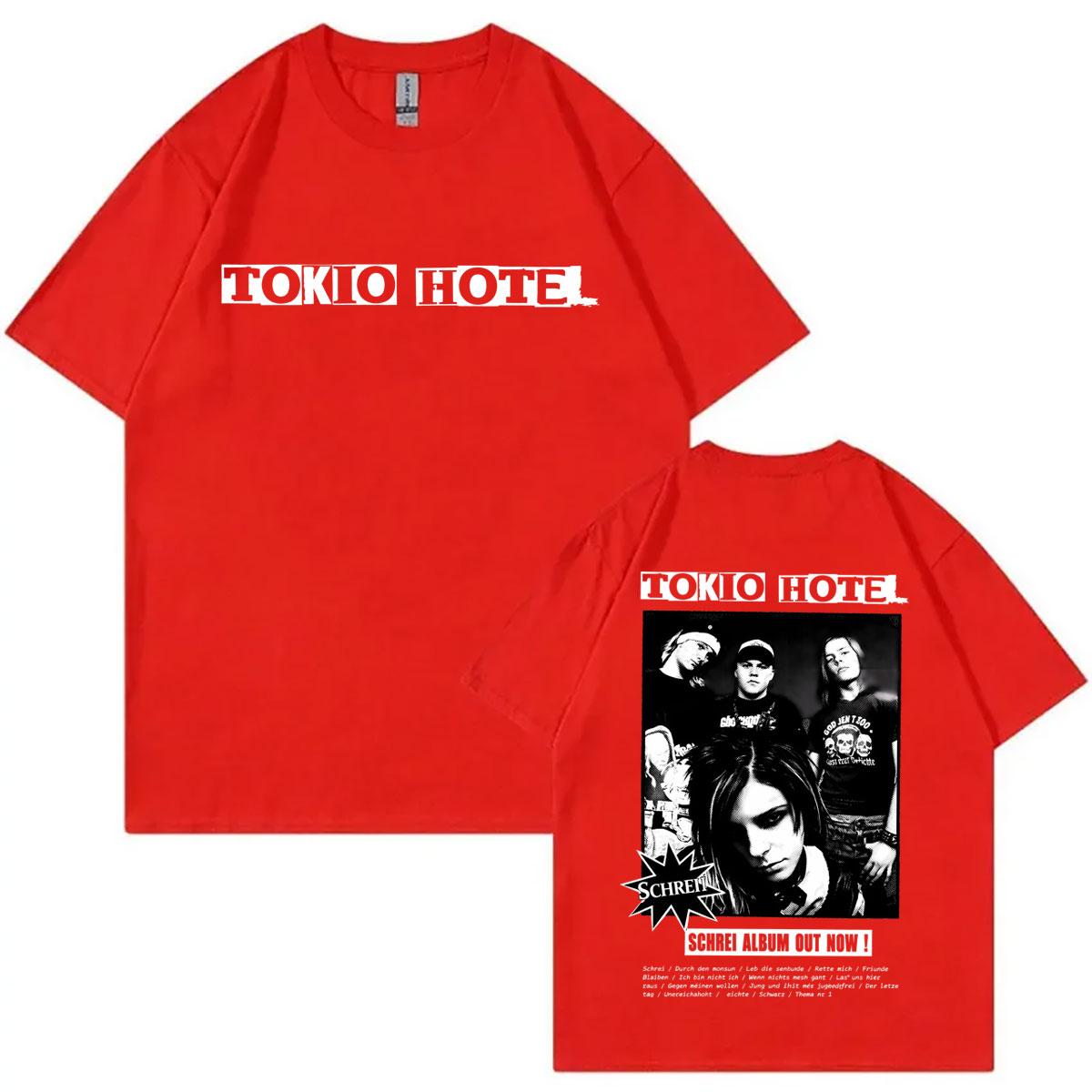 

Rock Band Tokio Hotel Schrei Album Out Now Print T Shirt Unisex Women Hip Hop Punk Gothic Tshirt Unisexs Vintage Oversized Tshirts S