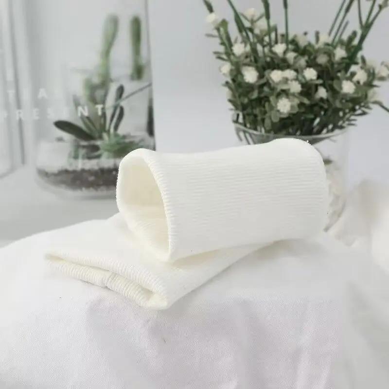 Pure Cotton Knitted Fine Ribbed Sweatshirt Jacket Clothing Accessories Fabric with Cuffs Sleeves Hem and Bottom Edge