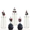 Rose Skull Halloween Paper Straw Set Parties Events Disposable Decor Beverage
