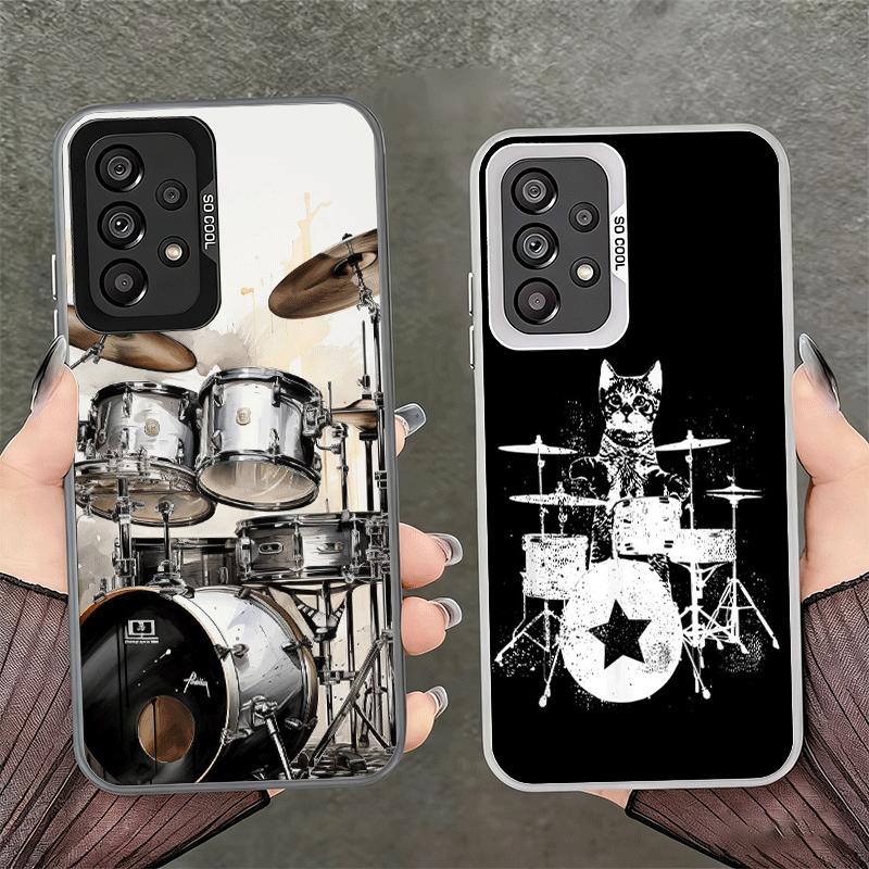Drum Set Rock Music Soft Phone Case for Samsung A17 A16 A15 A14 A13 A57 A56 A55 A54 A53 A37 A36 A35 A34 A33 A26 A25 A24 A23 A52