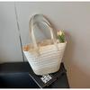 Large-capacity commuter tote bag women's summer new woven straw bag seaside vacation wind beach bag