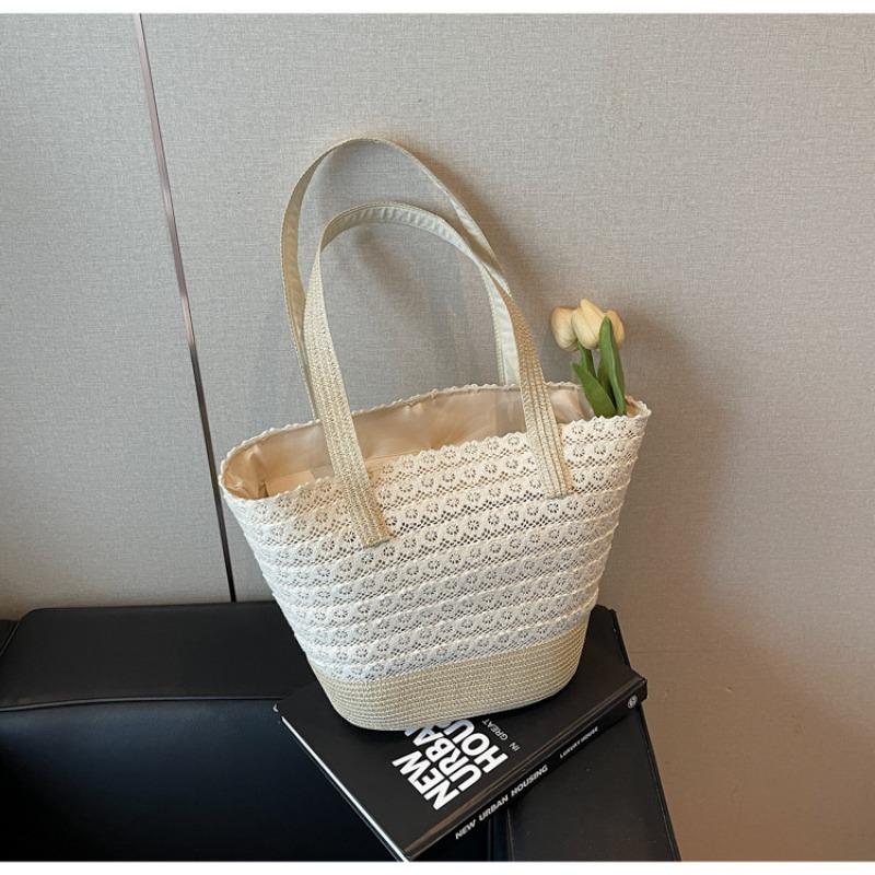 Large-capacity commuter tote bag women's summer new woven straw bag seaside vacation wind beach bag