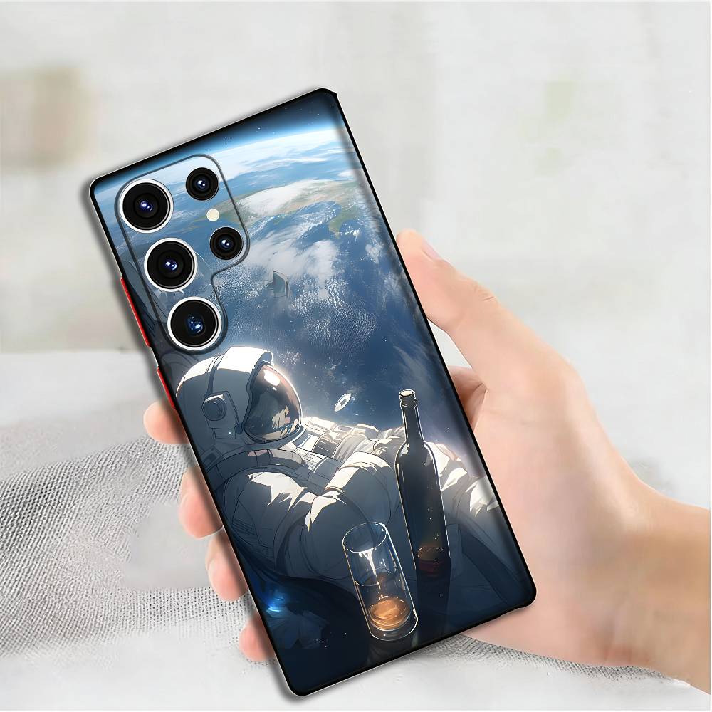Magic Astronaut Silicone Case For Samsung S25 24 23 22 21 20 Plus Ultra 5G Lite Shockproof Cover