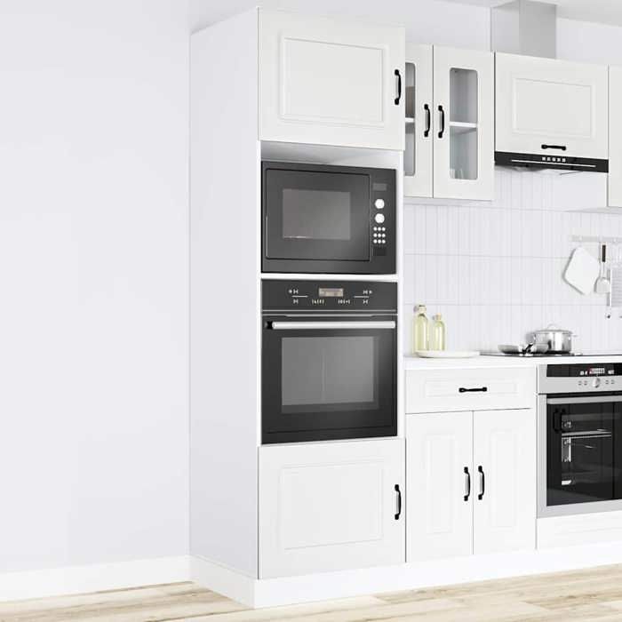 VidaXL Armoires de four 2 pcs Lucca blanc bois d'ingénierie, unité de four, armoire de four de cuisine, unité de base de 3315031