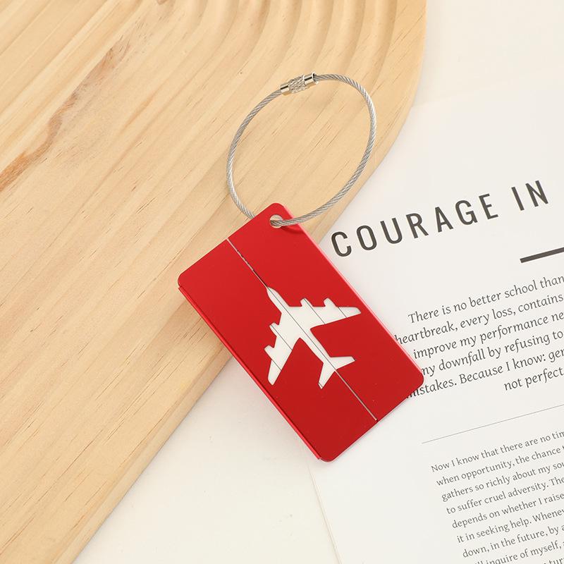 Flugzeugförmiger Aluminium-Gepäckanhänger und Geschäftsgeschenk