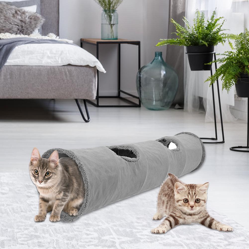 fleece cat tunnel