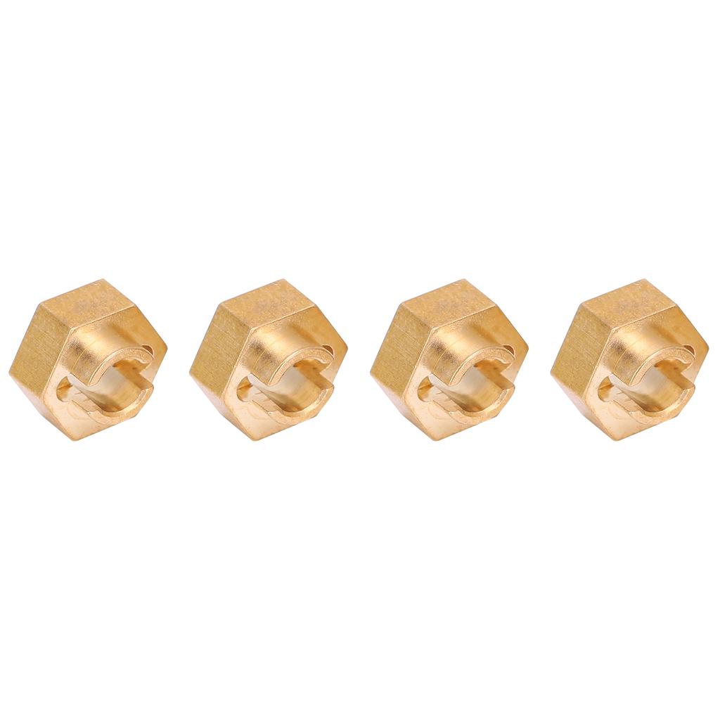 4Pcs 3MM Brass Wheel Hex Adapter Upgrage Parts for Axial SCX24 90081 1 24 RC Car