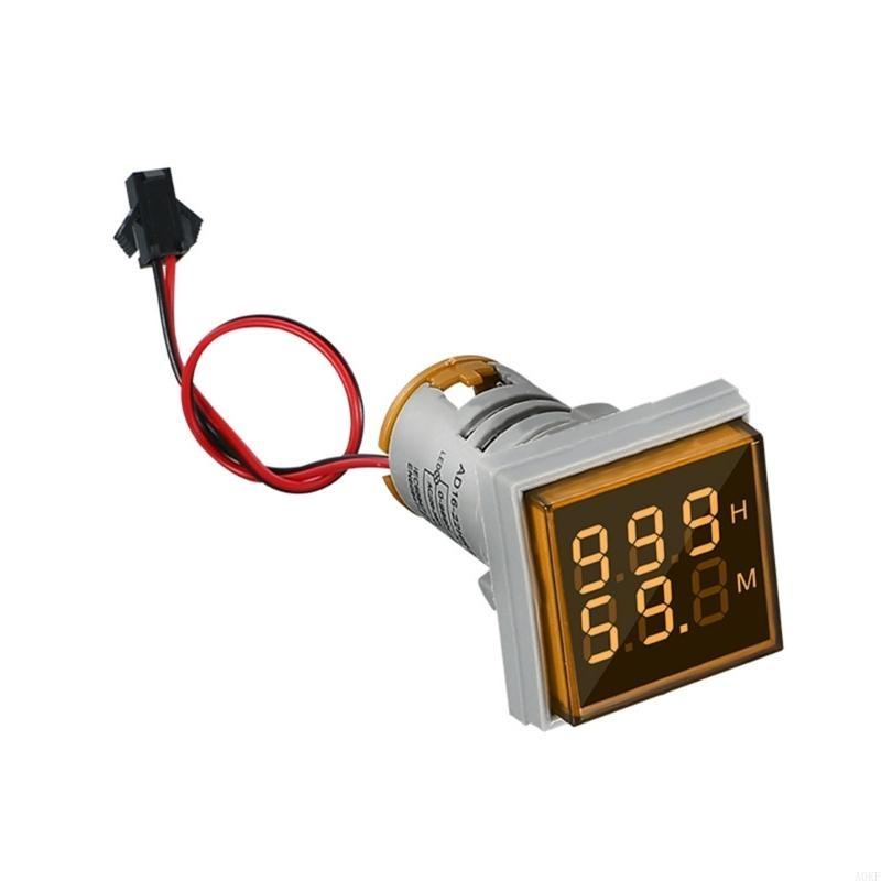 Small double Display LED Hour Meter Accurate Timing Tool Flame Retardant for Electrical Communication & Shipbuilding A0KF