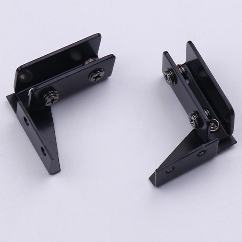 2 st Glasdörrsgångjärn Vitrinskåpsgångjärn Icke-perforerat Vinskåp Sidomonterat Gångjärn Glasfäste Möbelbeslag