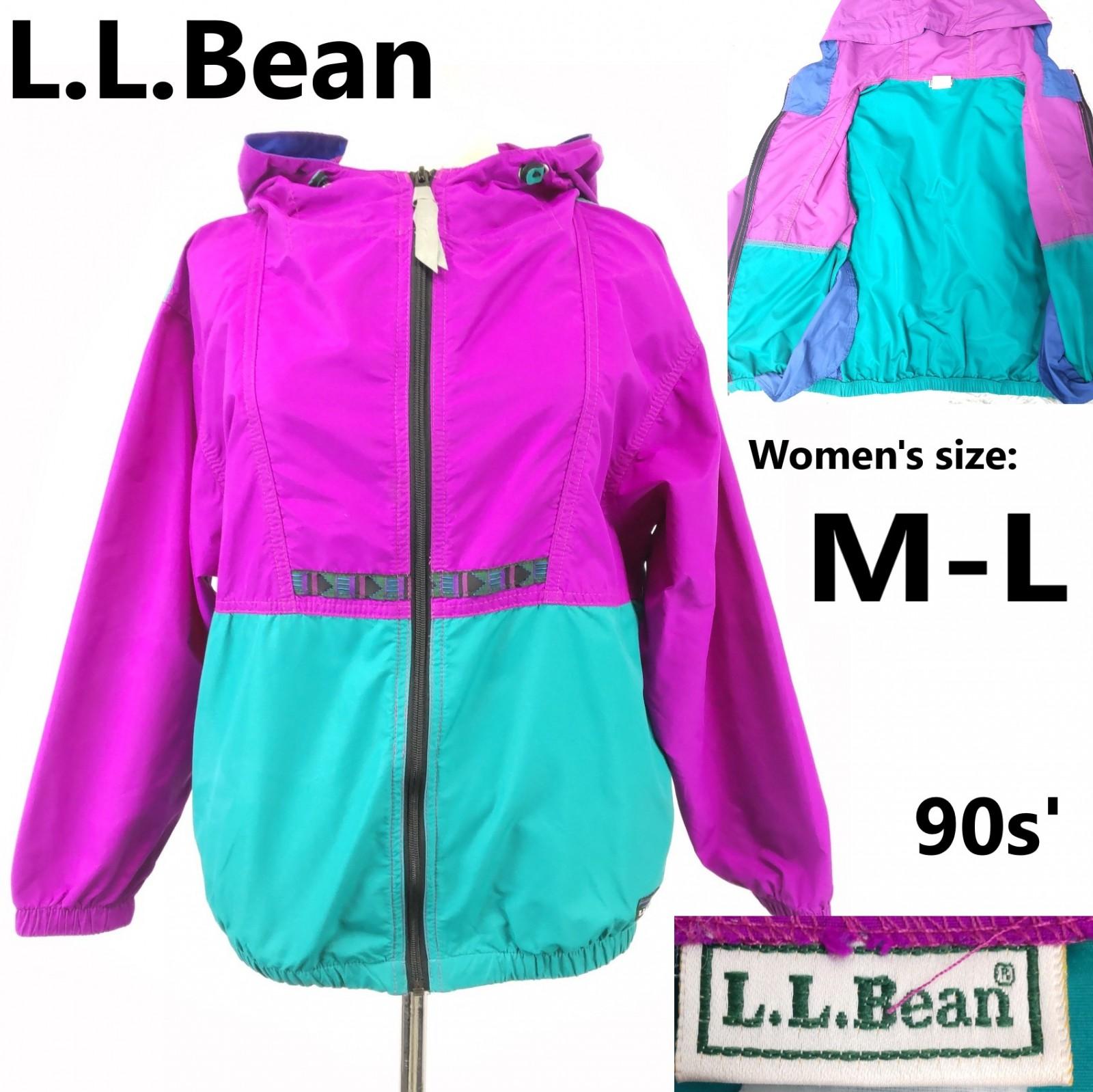 

90-е США L.L.Bean горная парка женская M-L фиолетовая анорак куртка(ИСПОЛЬЗОВАЛ)
