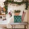 Christmas Cushion Pillow Cover 18x18 Inch Machine Washable Christmas Festive Plush Pillow Cover For Living Room Bed Sofa Bedroom