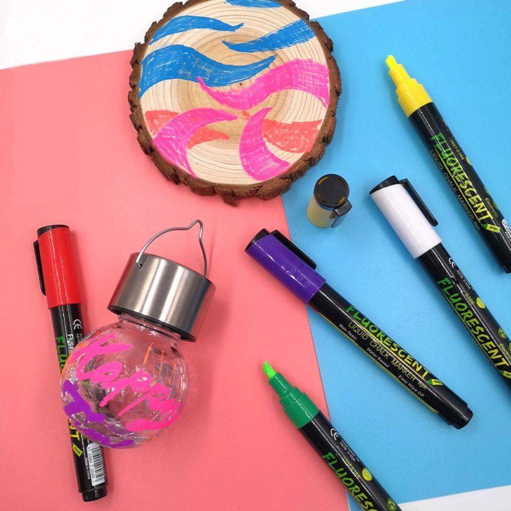 LED Writing Board Whiteboard Pen Multi Colored Highlighters Dust Free Liquid Chalk Marker Pen