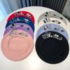 2026 Berets Women Hat Brimless Stretchy Comfortable Rhinestone Y2K Cap Autumn Female Flat Color Cotton