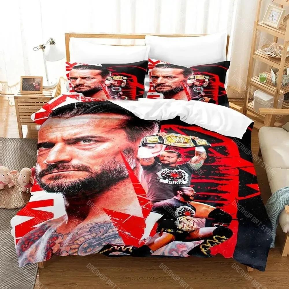 CM Punk Aew The Best In The World Bedding Set Duvet Cover Bed Set Quilt Cover Pillowcase Comforter king Queen Size Boys Adult