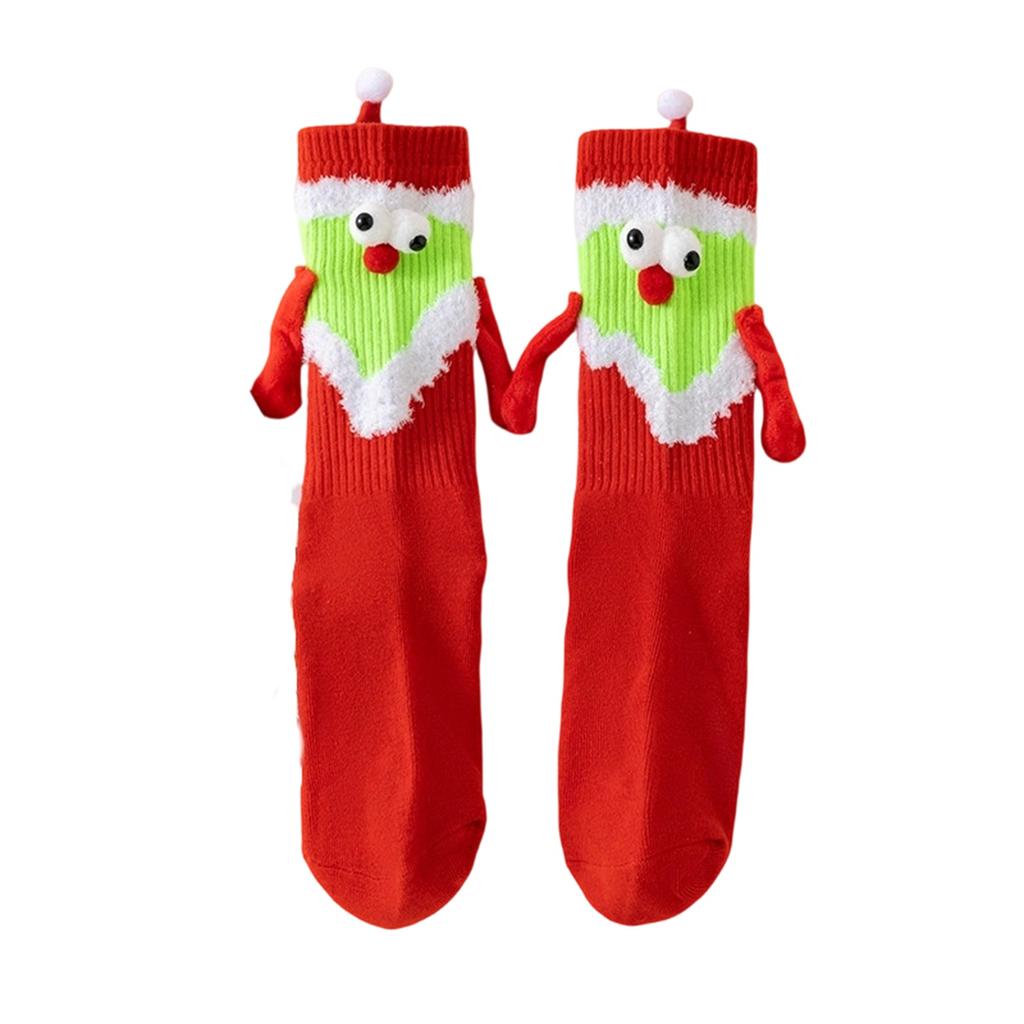 Christmas Decorations Christmas Hand In Hand Socks Couple Socks Personalized Eyes Magnetic Magnet Stone
