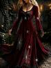 Hot Sale Craft V-Neck Sweet Ladies Halloween Dress Ladies Dress