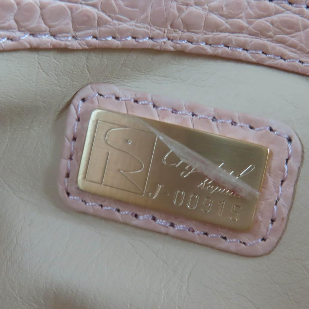 LEDER JUWELEN Tragetasche Kristall Reptilien Krokodilleder beliebter Typ rosa Gebraucht