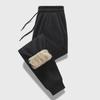 Men's Korean Style Lambskin Pants: Autumn/Winter Warm, Velvet-Lined, Thick, Straight-Cut, Casual, Trendy.