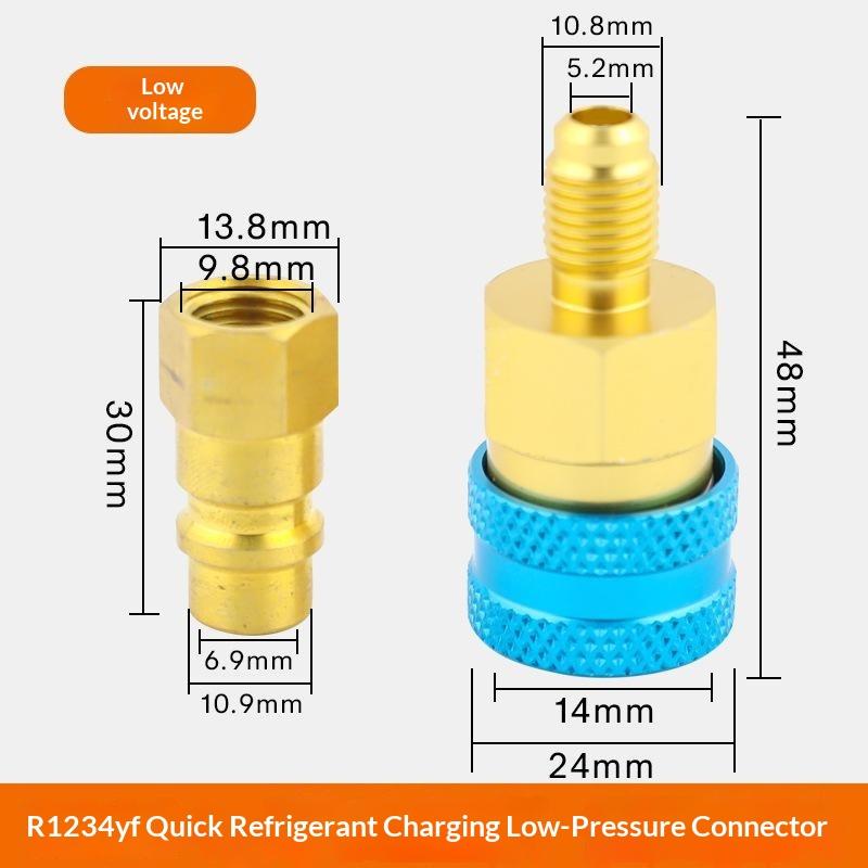 Car Airconditioning Fitting For For R1234Yf To R134A High Low Side Adapter Fitting Connector Hotadapter Quick Fitting Coupler