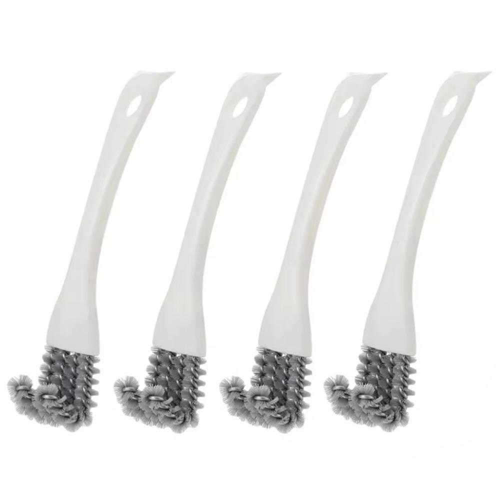 4Pcs V-shaped BBQ Grill Brush Set 2 In 1 Grid Cleaning Brush Exhaust Fan Stove Cleaner  Sink