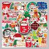 50 Sheets Christmas Cartoon Waterproof Stickers for Greeting Cards & Notebooks
