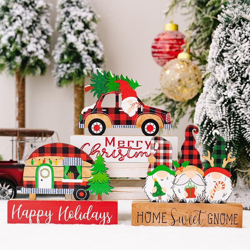 Christmas Gnome Unique Wooden Decoration For Cheerful Home And Vehicle Holiday Setup
