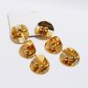 Copper Plated 24K Real Gold Style Geometric Round Brand Small Gold Beads Exaggerated Long Earrings Women'S Earrings 240