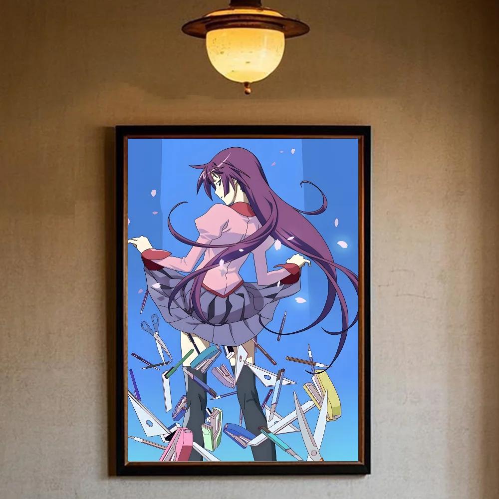 

Anime Bakemonogatari Senjougahara Hitagi Poster HD art sticky wall waterproof home living room bedroom bar aesthetic decoration 21cm×30cm NoFrame