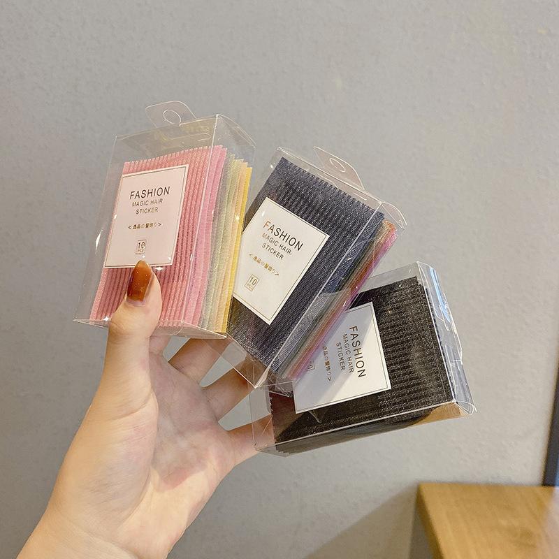 10Pcs Solid Color Bangs Magic Paste Posts Hair Sticker Clip Women Wash Face Makeup Patch Hair Accessories Styling Tools