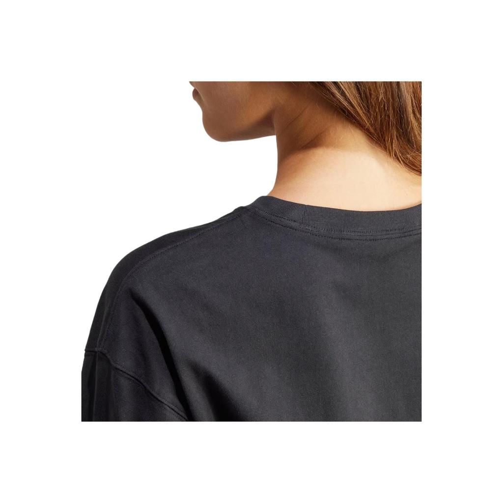 Adidas Originals Essentials Crop Top With Logo Embroidery Women Tops Black IT9887