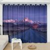 2Panels Endless Road Scenery Semi-blackout Curtain Non-fading Bedroom Living Room Floor-to-ceiling Window Blinds Curtain Cortina