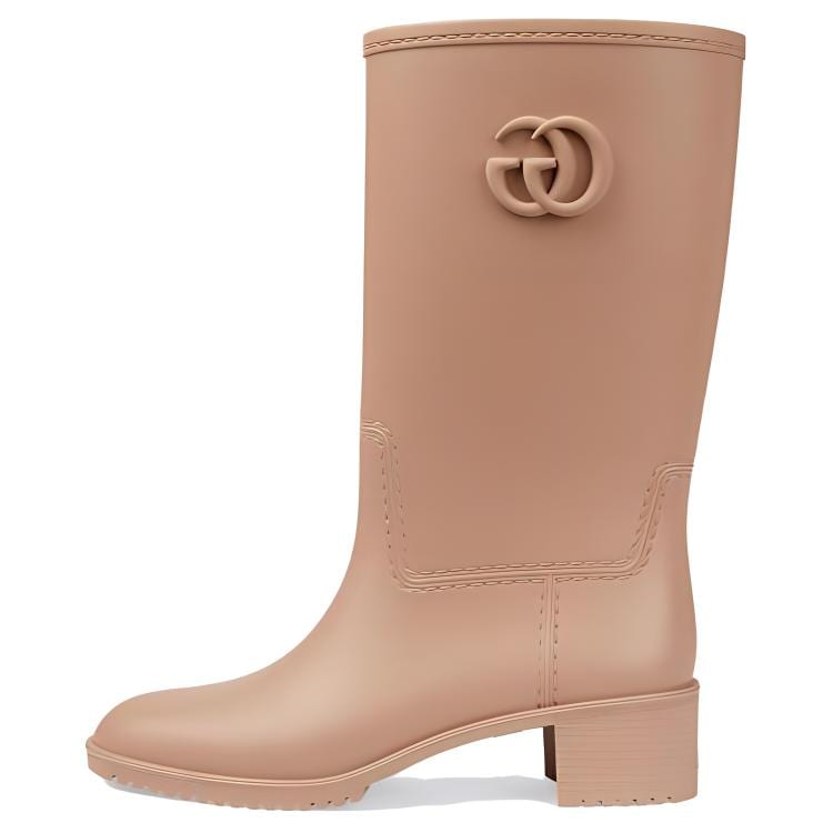 GUCCI gumijas augstie zābaki sieviešu gaiši