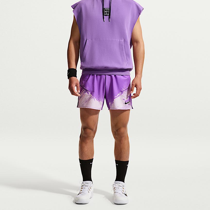 Nike Pantaloncini da Tennis da Uomo Court Slam Dri-Fit Color Block Asciugatura Rapida IF1561-522