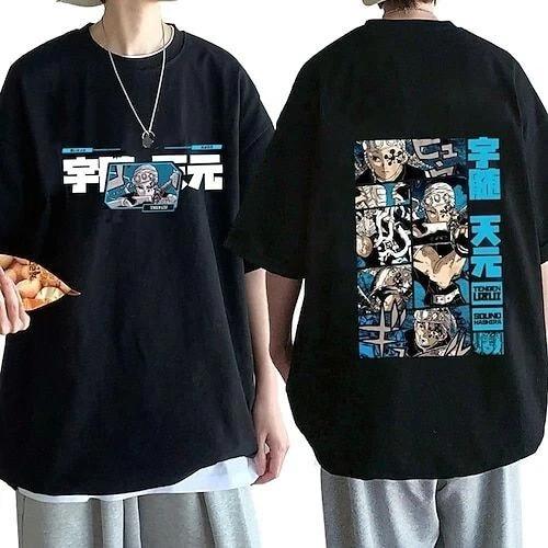 Demon Slayer Uzui Tengen Anime Manga T-Shirt Tee Costumes Polyester Unisex L