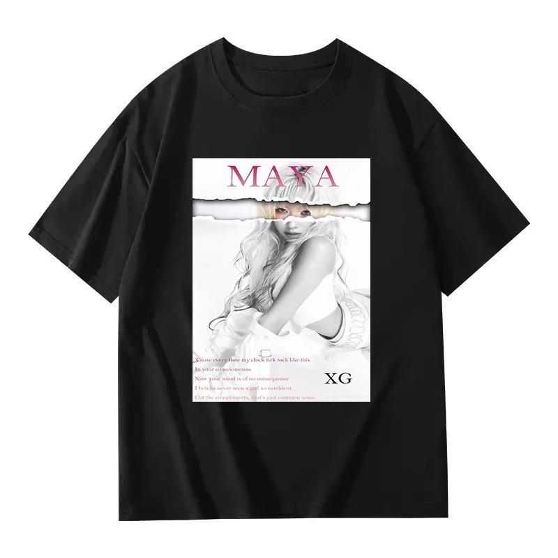Summer Fashion Trendy Tee Men Women Vintage Top XG Juria Y2K Vintage Graphic cotton T-Shirt Cott0on Casual Tshirts Hip Hop Streetwear Oversized Tshirt