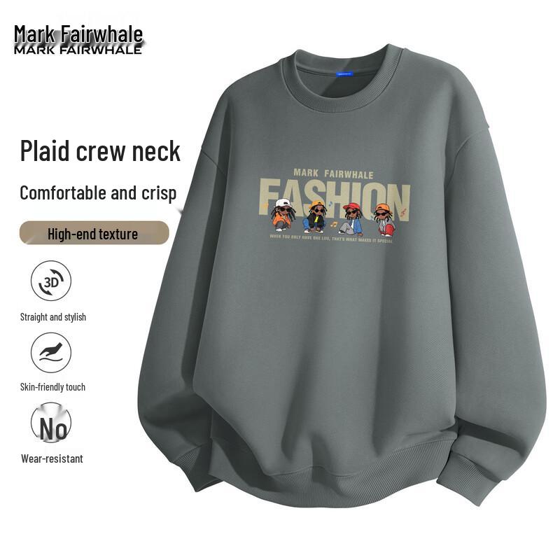 

Mark Fairwhale Men s Trendy Loose Fit Crew Neck Sweatshirt for Spring/Autumn 2025