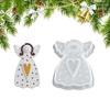 Little Angel Wings Girl Silicone Mold Casting Mold Christmas Pendant Casting Cement Moulds Christmas Gypsum Casting Angel Mold