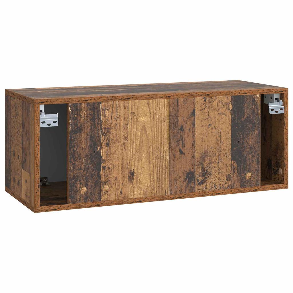 Wall Mounted TV Cabinet Reclaimed Wood Look 78.5 x 31 x 30 cm